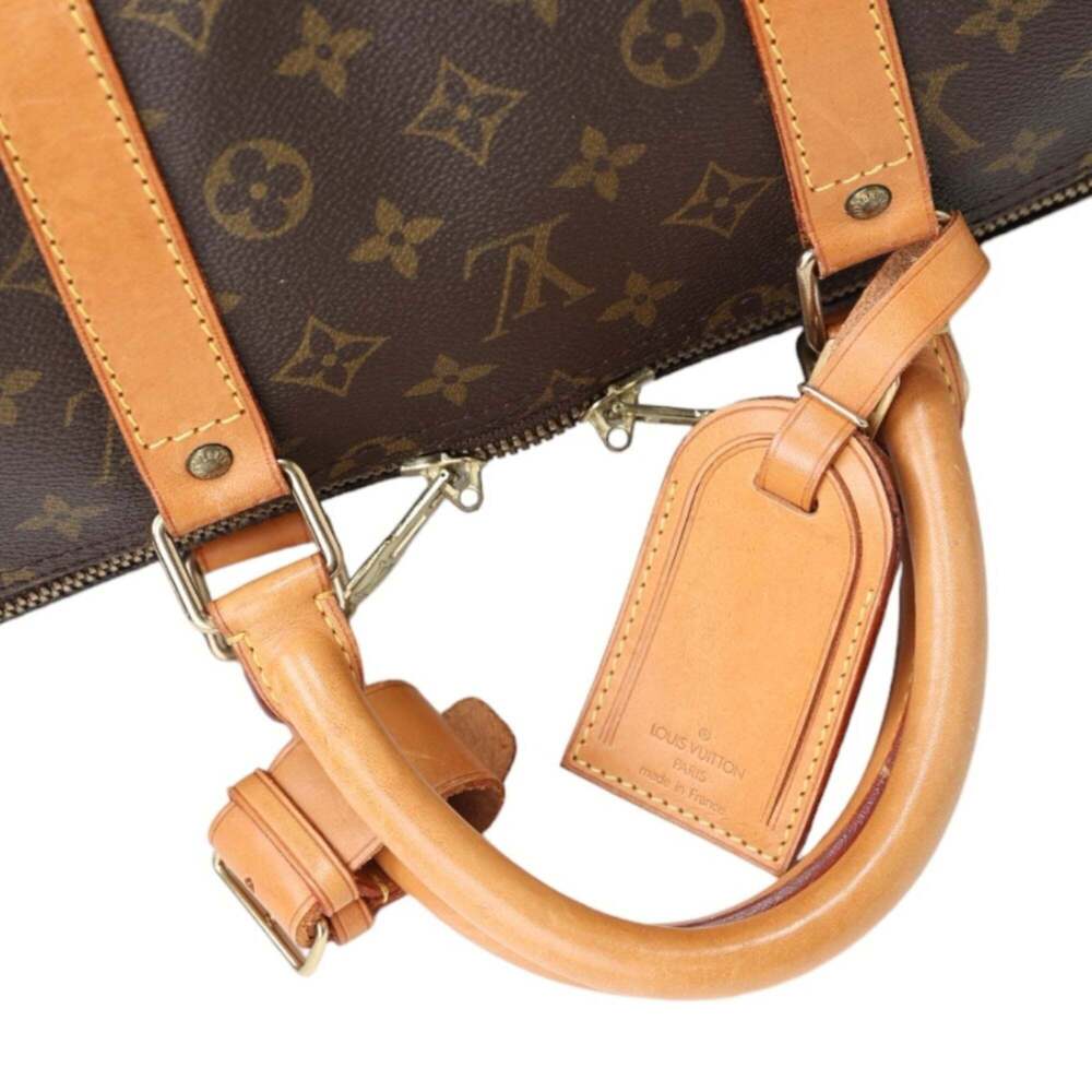 LOUIS VUITTON Authentic Brown Monogram Canvas Keepall 55 Boston Bag - Picture 6 of 15